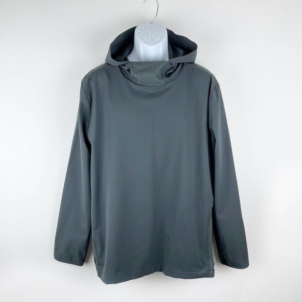 MSX Michael Strahan Men's Hooded Stretch Moisture Wicking Gray Pullover Jacket